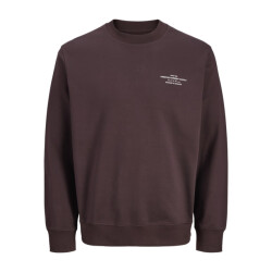Jack & Jones Jprblachad branding sweat crew neck ln aubergine