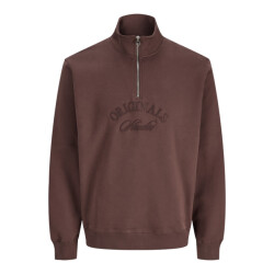 Jack & Jones Jorbleecker branding sweat high neck bf cognac