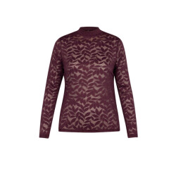 Studio Anneloes Reagan lace top aubergine