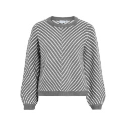 Vila Vikhaia o-neck l/s stripe knit top/