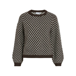 Vila Vikhaia o-neck l/s stripe knit top/