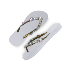 Uzurii Chrystal marilyn wit dames slippers, , maat: