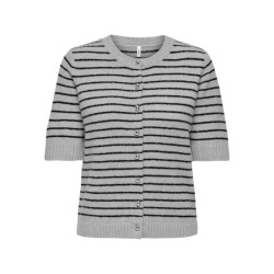 Only onlchester life ss stripe cardi cc 15361025 light grey melange