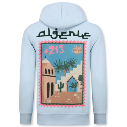 Top-Star Oversized hoodie met capuchon algerie print