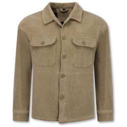 Enos Flannel overshirt met zakken tussenjas