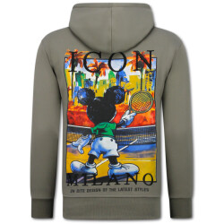 Top-Star Oversized hoodie met capuchon icon milano print