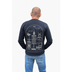 Kultivate Sweater crew neck navy   “meppel highlights” – x reykja