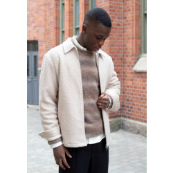 Ciszere Fred boucle overshirt moonlight beige 30059