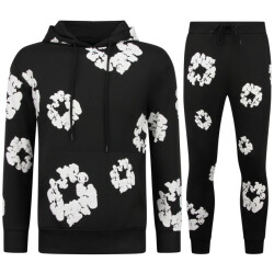 Top-Star Dik geweven trainingspak met bloemenprint all over print bloemenpak