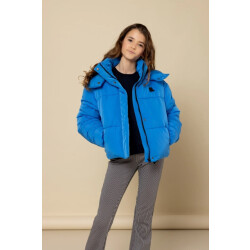 Looxs Revolution Bomber hooded winterjas blue voor meisjes in de kleur