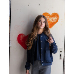 Looxs Revolution Sweatvest dark navy voor meisjes in de kleur