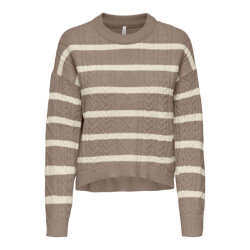 Only Onlkatia ls cable o-neck pullover cc knt dessin