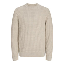 Jack & Jones Jprblabruce knit structure crew neck beige