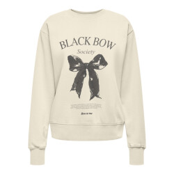 Only Onllucinda bow ls o-neck box swt off-white