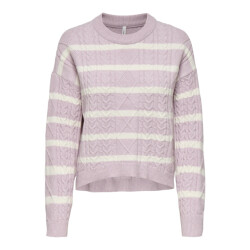 Only Onlkatia ls cable o-neck pullover cc knt dessin