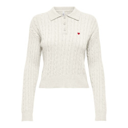 Only Onlkatia ls cable polo cc knt off-white
