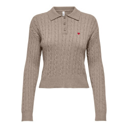 Only Onlkatia ls cable polo cc knt zand dessin