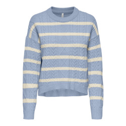 Only Onlkatia ls cable o-neck pullover cc knt dessin