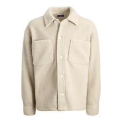 Jack & Jones Jorbleecker teddy overshirt ls beige