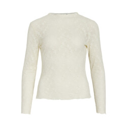 Vila Vifay funnel neck ls top ecru