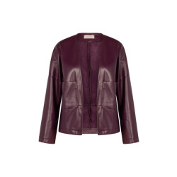 Studio Anneloes Vero faux leather jacket bordeaux