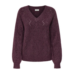 Jacqueline de Yong Jdyaspen life ls v-neck pullover knt bordeaux
