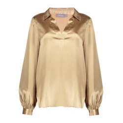 Geisha satin blouse 53530-14 720 sand
