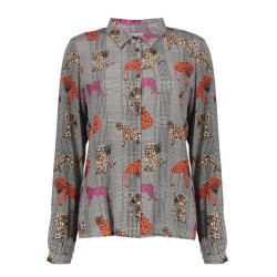 Geisha blouse print animal lurex 53756-20 420 pink orange