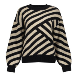 Geisha pullover stripes 54570-29 720 sand black