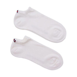Tommy Hilfiger Dames enkel sokken met geborduurd logo (set van 2)