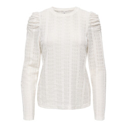 Only Onlmelanie ls o-neck top jrs ecru