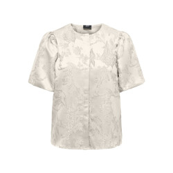 Jacqueline de Yong Jdyelina ss jaquard top ecru