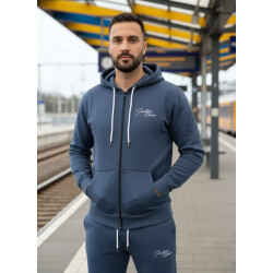 Indigo Denim Denim joggingpak heren navy airforce rits