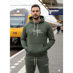 Indigo Denim Denim joggingpak heren donker