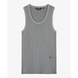 Olaf Hussein Tshirts & tops w200101 retro ribbed grijs