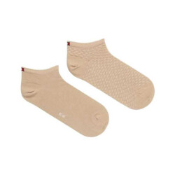 Tommy Hilfiger Dames effen enkelsokken met textuur (set van 2)