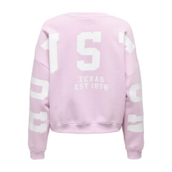 Only onlsweat l/s back/sleeve print swt 15356793 winesome orchid