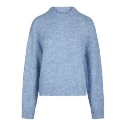 Neo Noir paulina fluffy knit blouse 164729 142 dusty blue