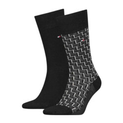 Tommy Hilfiger Zig zag sokken heren (set van 2)