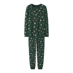 Name It Unisex kinder kerst pyjama set nknvismas groen