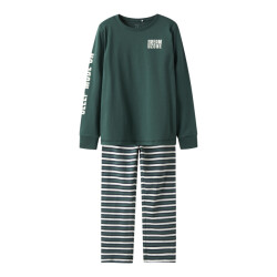 Name It Jongens lange pyjama set nkmramel gestreept