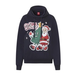 Apollo Dames hoodie met kerst print donkerblauw