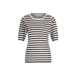 Studio Anneloes luna ssl stripe pullover 13060 1187 espresso