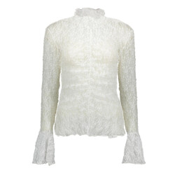 Jacqueline de Yong Jdylala ls high neck lace top off-white