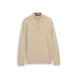 Tom Tailor Knitted herringbone troyer beige