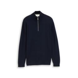 Tom Tailor Knitted herringbone troyer navy