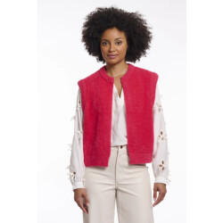 Rino & Pelle Elona.5002621 rino&pelle short waistcoat pink punch