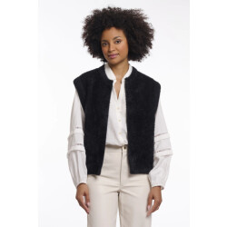 Rino & Pelle Elona.5002621 rino&pelle short waistcoat black