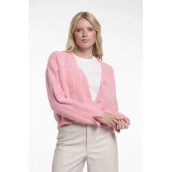 Rino & Pelle Isarea.5002621 rino&pelle short v-neck cardigan cotton candy