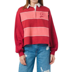 Tommy Hilfiger Dames rugby sweatshirt met wijde mouwen